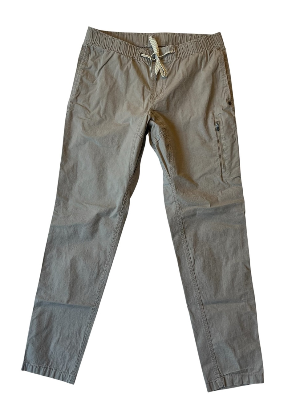 Vuori The Rise The Shine pants L Beige Ripstop Outdoor Hiking Zip cargo pocket